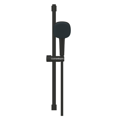 Grohe Tempesta 110 Cube 267482433 Black Matt 60cm Βέργα Ντους Με Σπιράλ & Ντους Χειρός