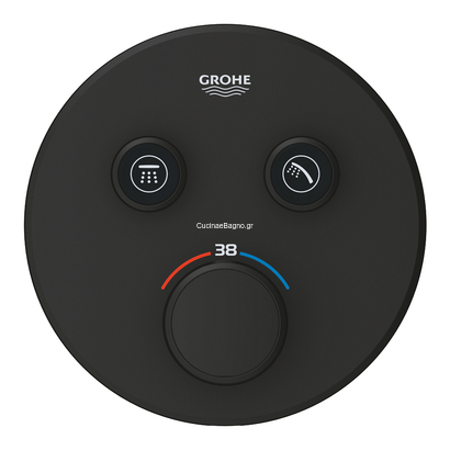 Grohe Grohtherm SmartControl 29507KF0 Phatom Matt Θερμοστατική Μπαταρία Εντοιχισμού 2 Ροών