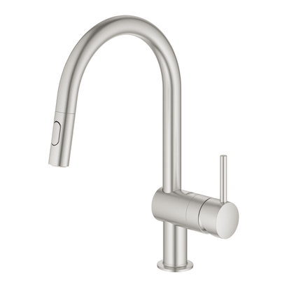 Grohe Minta C 32321DC2 Supersteel Μπαταρία Κουζίνας Ντους με διακόπτη αλλαγή ροήςGrohe Minta C 32321DC2 Supersteel Μπαταρία Κουζίνας Ντους με διακόπτη αλλαγή ροής