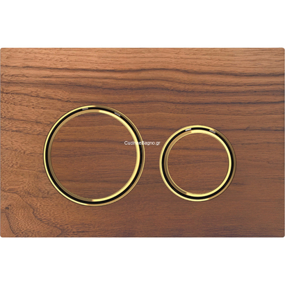 Geberit 115.652.JX.1 SIGMA 21 Πλακέτα Καζανακιού Διπλής Ροής Ξύλο Καρυδιά