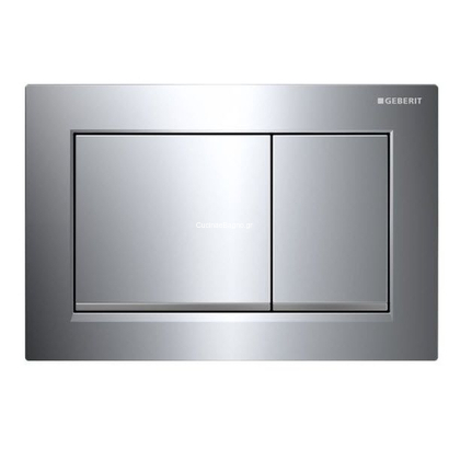 Geberit 115.080.KH.1 OMEGA 30 Πλακέτα Καζανακιού Διπλής Ροής Χρωμέ Γυαλιστερό