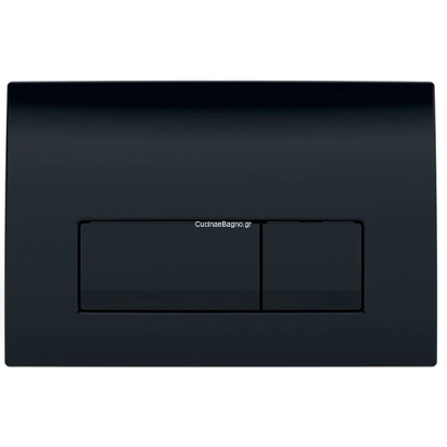 Geberit 115.119.DW.1 DELTA 50 Πλακέτα Καζανακιού Διπλής Ροής Μαύρο Γυαλιστερό