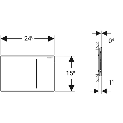 Geberit 115.622.QF.1 SIGMA 70 Πλακέτα Διπλής Ροής Ανοξείδωτο Ορείχαλκος