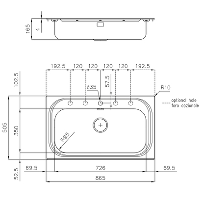 Foster S1000 GUN METAL Inox PVD 86,5x50,5 Νεροχύτης Ανοξείδωτος 1180156
