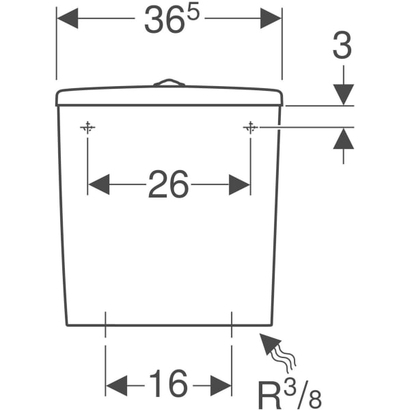 Geberit Σετ Λεκάνη Με Καζανάκι Selnova Rimfree 68cm Με Κάλυμμα Soft Close