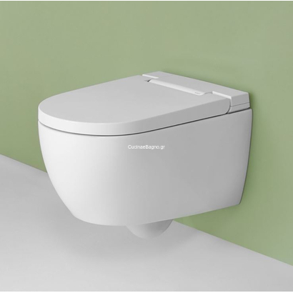 Geberit 146.350.01.1 Aquaclean Alba Ηλεκτρονική Λεκάνη Κρεμαστή 56cm Με Κάλυμμα Soft Close