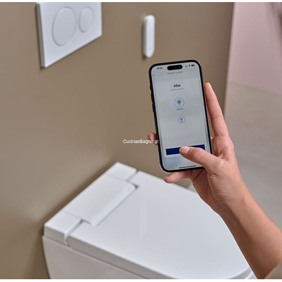 Geberit 146.350.01.1 Aquaclean Alba Ηλεκτρονική Λεκάνη Κρεμαστή 56cm Με Κάλυμμα Soft Close