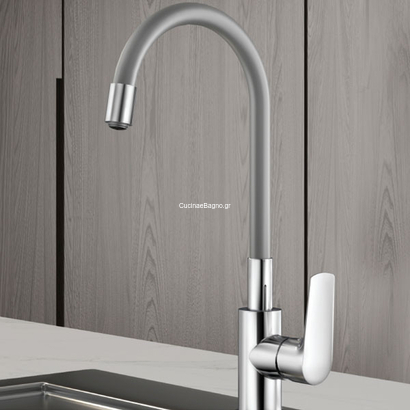 KLS Angela Grey Μπαταρία Κουζίνας Με Γκρι Στόμιο Σιλικόνης 699032