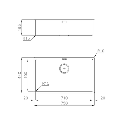 Foster KE Inox 75x44 Νεροχύτης Ανοξείδωτος 2157850