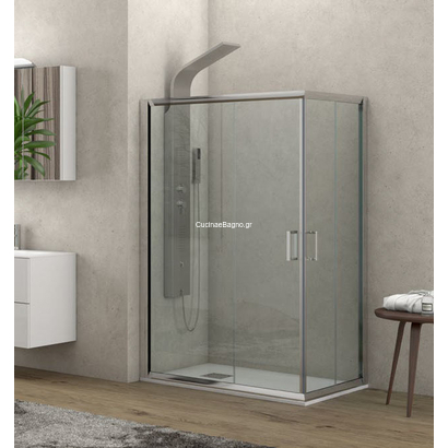 Karag N Flora 100 Διάφανο 72x90x170 cm Καμπίνα Ντουζιέρας Ασύμμετρη ΔΙΑΦΑΝΟ