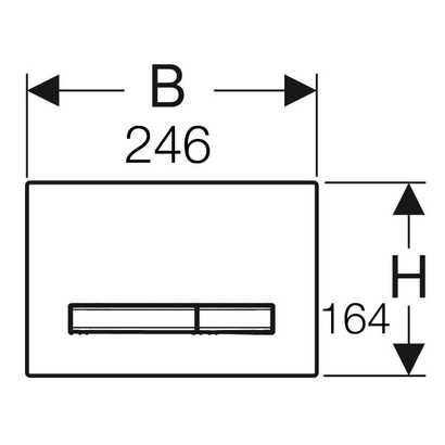 Geberit 115.671.QD.2 SIGMA 50 Πλακέτα Διπλής Ροής Μαύρο Μεταλλικό
