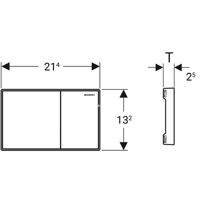 Geberit 115.640.GH.1 SIGMA 60 Πλακέτα Διπλής Ροής Inox