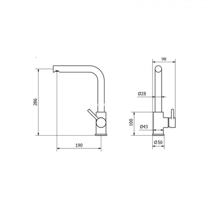 Teorema Minimal 35mm Μπαταρία Κουζίνας 175030