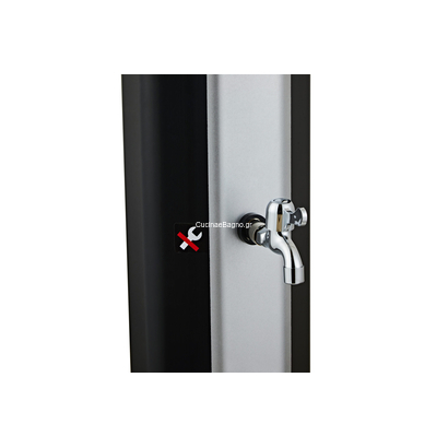 Ηλιακή Στήλη Εξωτερικού Χώρου 2 Εξόδων Μαύρη 8029S40 ΤΕΜΑ