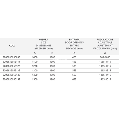 Karag Flora 500 Chrome 140x190 Cm Καμπίνα Ντουζιέρας Συρόμενη ICY/ΜΑΤ