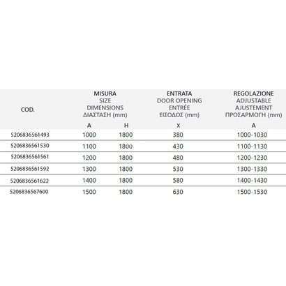 Karag New Flora 500 Chrome 150x180 Cm Καμπίνα Ντουζιέρας Συρόμενη FABRIC/ΜΑΤ