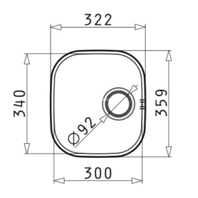 Pyramis Iris (30x34) 1B Γούρνα Ανοξείδωτη Υποκαθήμενη 100010103