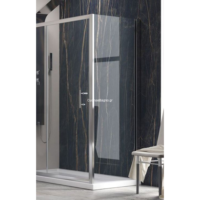 Karag S-10 Χρωμέ 78x190 Cm Πλαϊνό Σταθερό Για Πόρτα Ντουζιέρας Penta - Flora