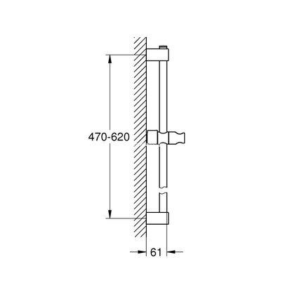 Grohe 27523001 Tempesta Βέργα Ντους 60cm