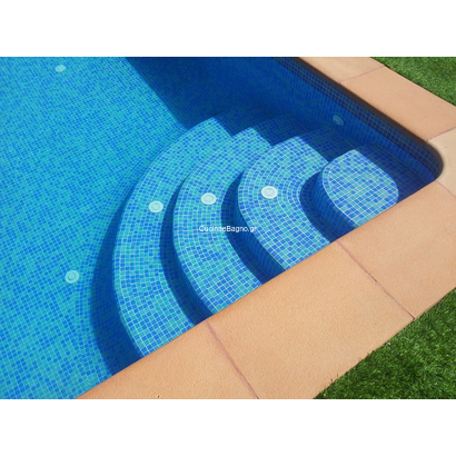 EZARRI 25004-B Mix Ψηφίδα Σε Δίχτυ Μπλε Γαλάζια