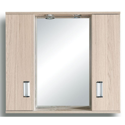 Gloria Fino II Zebra 77x68 Καθρέπτης Μπάνιου Με 2 Ντουλαπάκια 48-0010