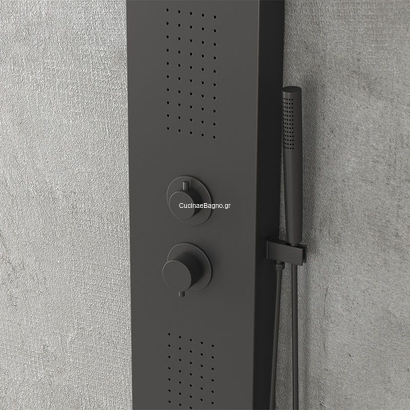 Karag NERO Opaco A7304B Στήλη Υδρομασάζ Μαύρη