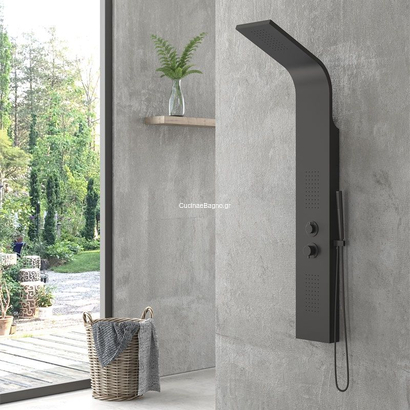 Karag NERO Opaco A7304B Στήλη Υδρομασάζ Μαύρη