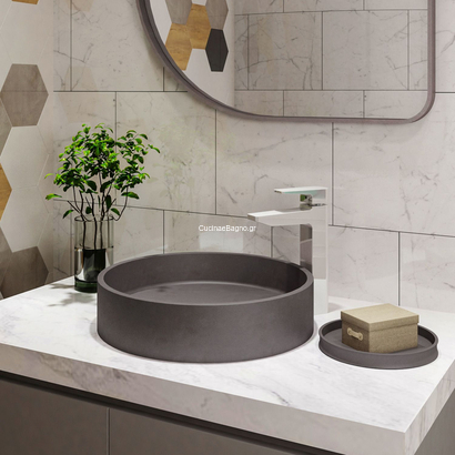 KARAG Cement Elpis Ø42,5 cm Νιπτήρας Τσιμεντοειδής CS-0003-D5