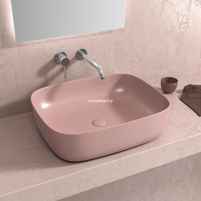 Karag LT 2143-MP 49x39 Rosa Opaco Matt Νιπτήρας Επιτραπέζιος