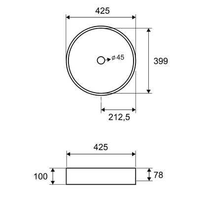 KARAG Cement Elpis Ø42,5 cm Νιπτήρας Τσιμεντοειδής CS-0003-D5