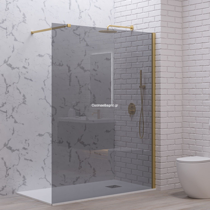 Karag Walkin 1 Gold 100x200 cm Σταθερό Κρύσταλλο Ντουζιέρας FUME