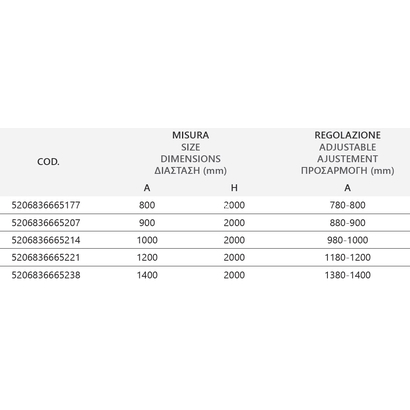 Karag Walkin 1 Χρωμέ 140x200 Cm Σταθερό Κρύσταλλο Ντουζιέρας FUME