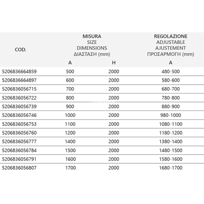Karag Walkin 1 Gold 100x200 cm Σταθερό Κρύσταλλο Ντουζιέρας ΔΙΑΦΑΝΟ