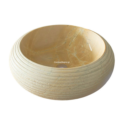 Stoone C2 Beige Φ40 cm Νιπτήρας Πέτρινος Επιτραπέζιος Stav