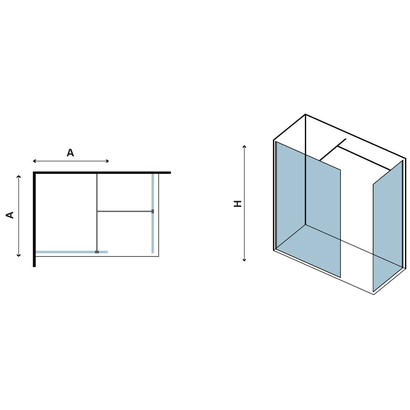 Karag Walkin 2 Black 80-140x200 Σταθερά Κρύσταλλα Ντουζιέρας FUME
