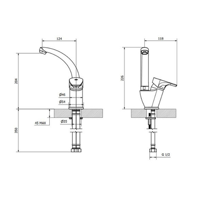 Teorema Bing Χρωμέ Μπαταρία Νιπτήρα Υψηλή 117731