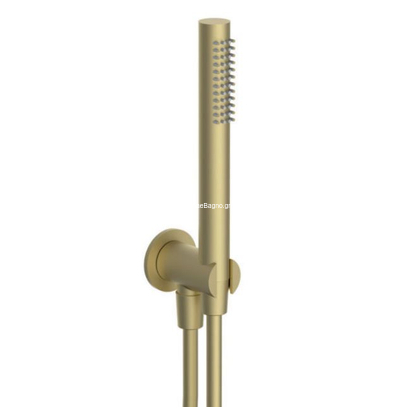 Teorema Slope Soft Brass Παροχή με Στήριγμα Ντους & Σπιράλ 3209021