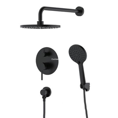 KLS Carla Inox Matt Black PVD Σετ Εντοιχισμού Ντουζιέρας 2 Οδών 690342MB