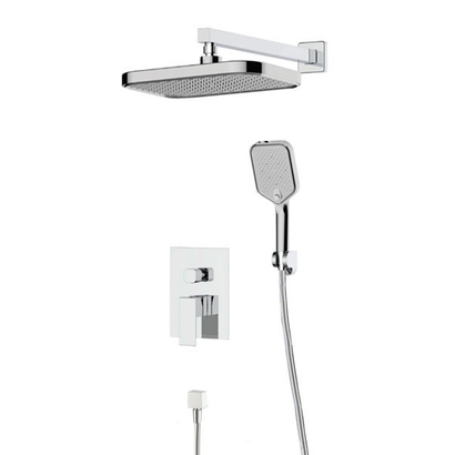 KLS Atena Inox Χρωμέ Σετ Εντοιχισμού Ντουζιέρας 2 Οδών 690542