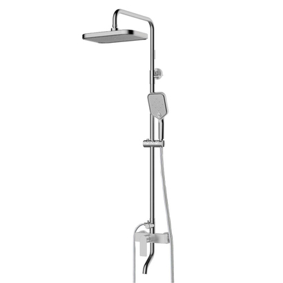 KLS Atena Inox Brush Nickel Στήλη Ντουζιέρας Με Μπαταρία 690650ABN