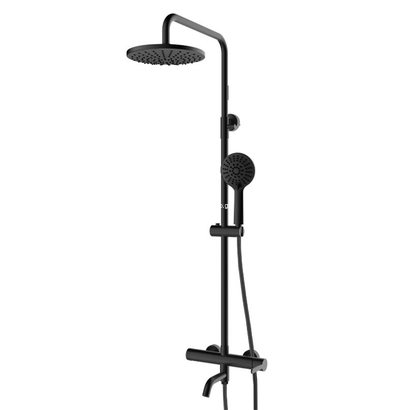 KLS Carla Inox Matt Black PVD Στήλη Ντουζιέρας Με Μπαταρία 690650CMB