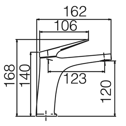 IMEX Delos Μπαταρία Νιπτήρα Μαύρο Ματ BDD055-1NG