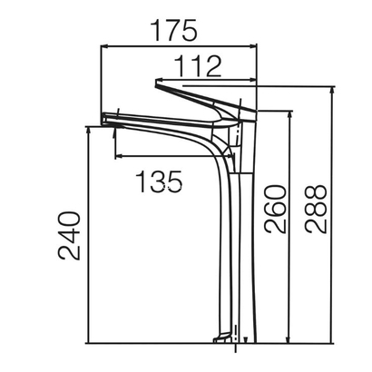 IMEX Delos Μπαταρία Νιπτήρα Επιτραπέζια Χρωμέ BDD055-3