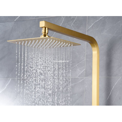 IMEX Pisa Στήλη Ντους Με Μπαταρία Χρυσό Ματ BDP048/OC