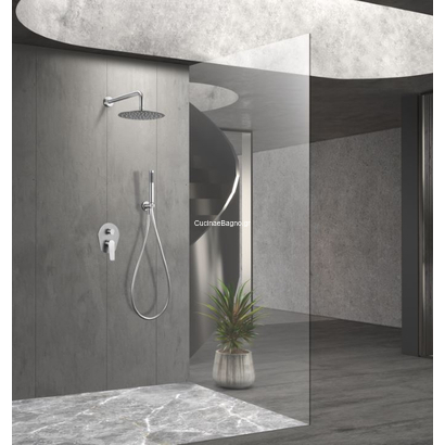 IMEX Delos Σετ Μπαταρίας Εντοιχισμού 2 Εξόδων Ανοξείδωτη GPD055/AC