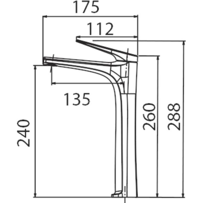 IMEX Delos Μπαταρία Νιπτήρα Επιτραπέζια Ανοξείδωτη BDD055-3AC