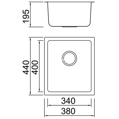 Karag BL-792 Νεροχύτης Υποκαθήμενος 44x38 Ανοξείδωτος
