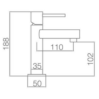 IMEX Moscu Μπαταρία Νιπτήρα Ανοξείδωτη BDK034-1