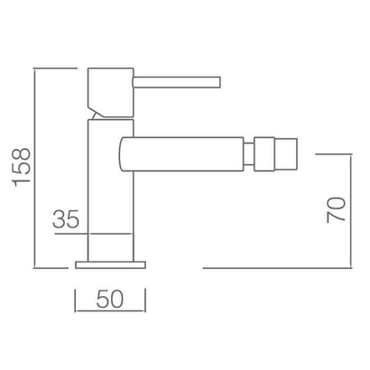 IMEX Moscu Μπαταρία Μπιντέ Ανοξείδωτη BDK034-2