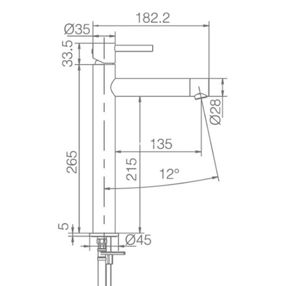 IMEX Moscu Μπαταρία Νιπτήρα Επιτραπέζια Ανοξείδωτη BDK034-3